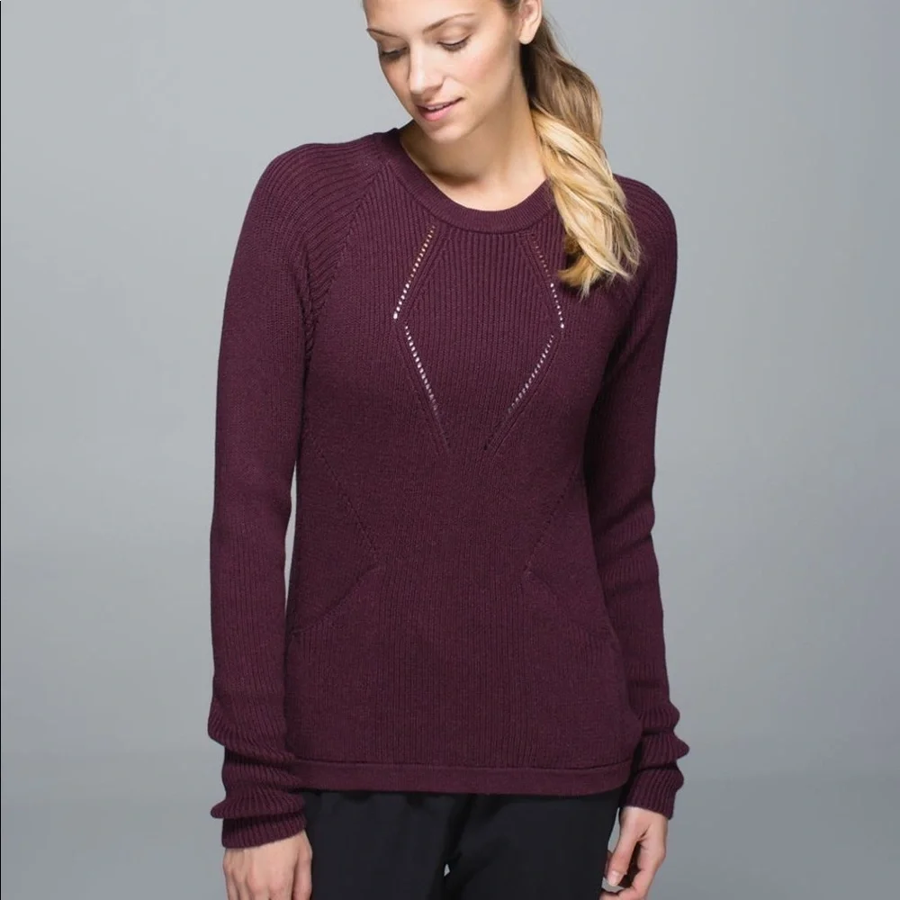Lululemon The Sweater The Better Heathered Bordeaux Drama
